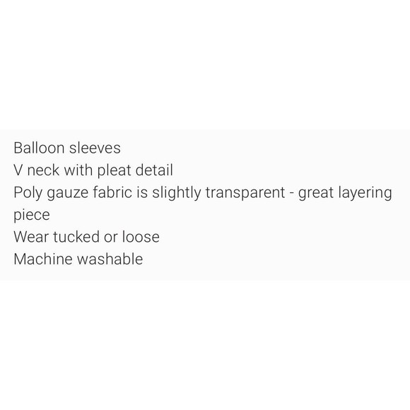 CAbi Ultimate Striped Top 5519 Sheer Balloon Sleeve Blouse 5519 - Picture 12 of 12